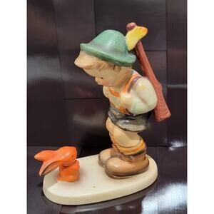 VINTAGE Hummel Goebel Porcelain Figurine Sensitive Hunter Little Boy 5" TALL